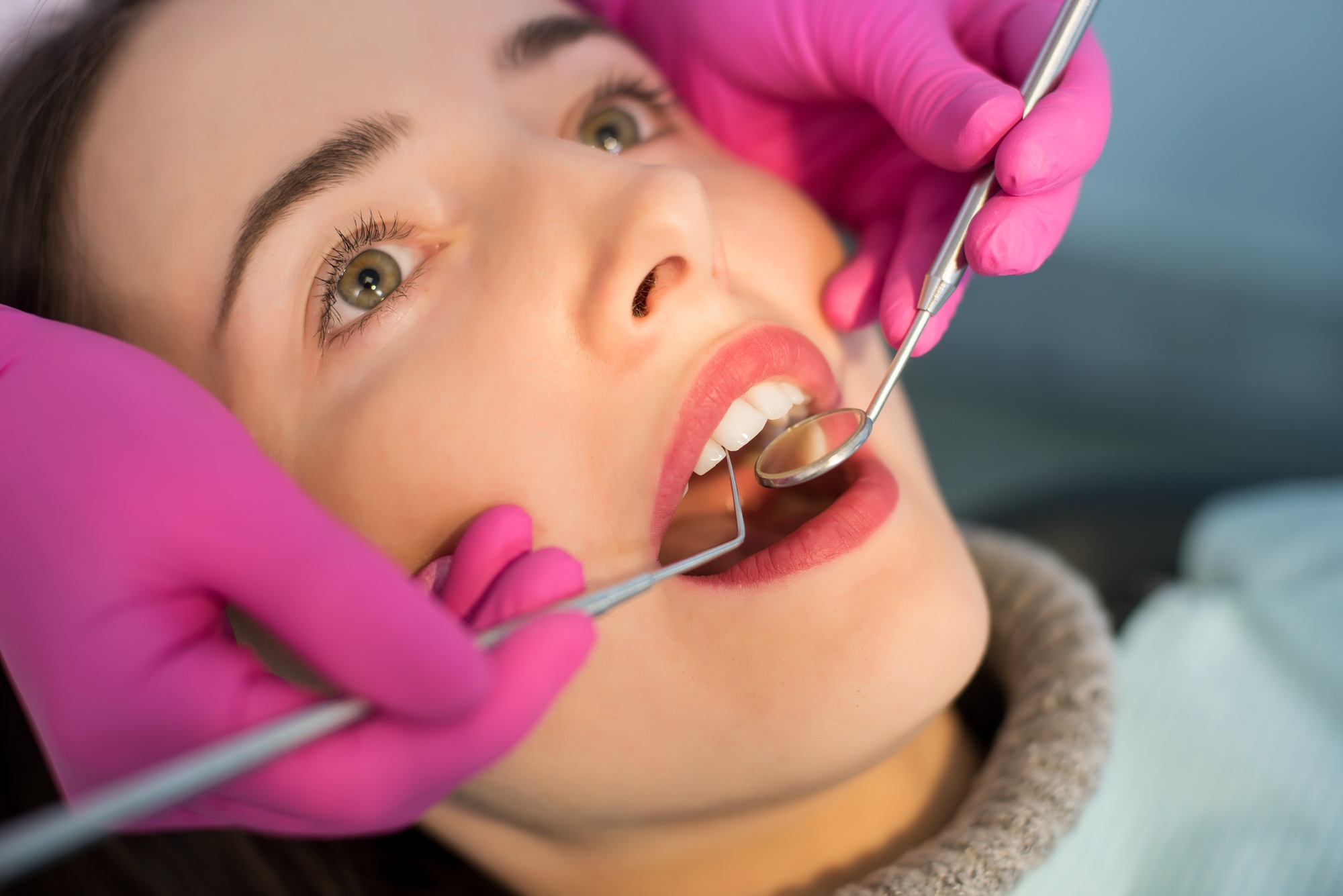 Top 5 Dental Emergency Tips in Broward County 6 Close up of woman having dental check up in dental office.