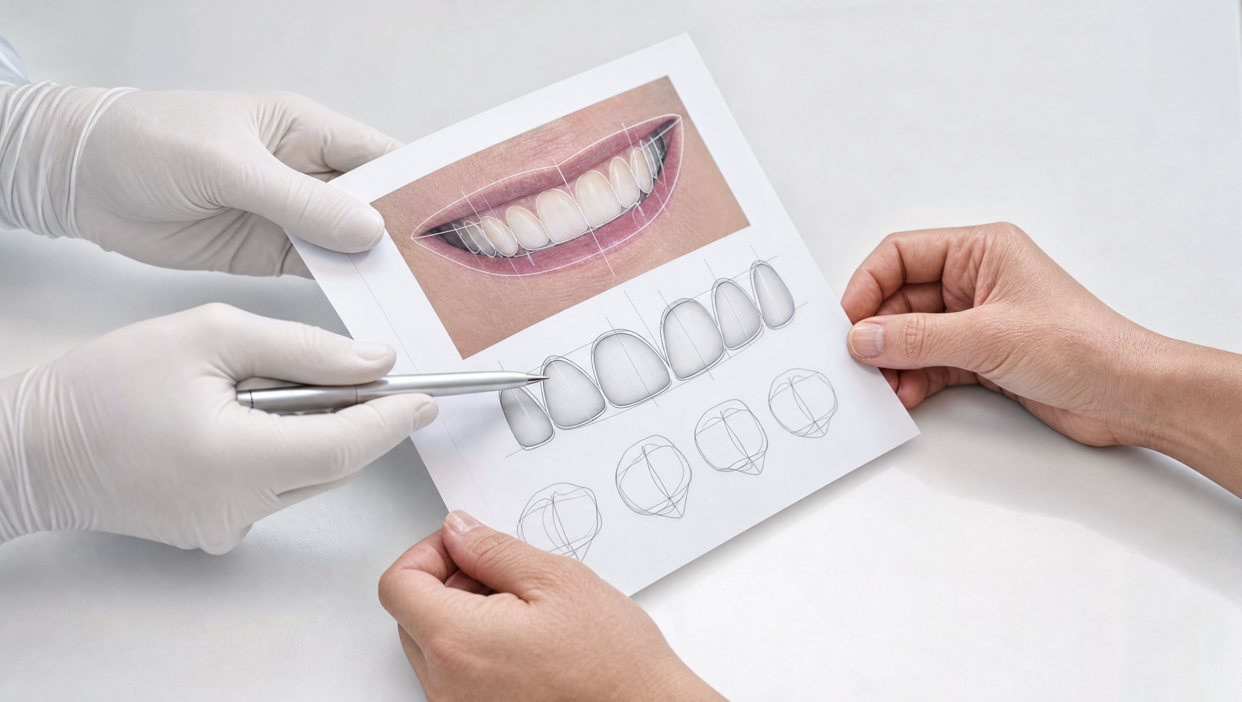 Cosmetic dentistry consultation in Tamarac — dentist and patient reviewing smile design preview