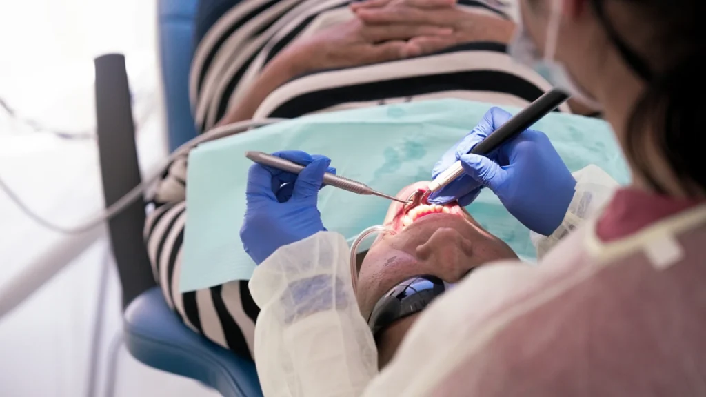Dental treatment in progress at Metropolitan Smile Design, Tamarac FL