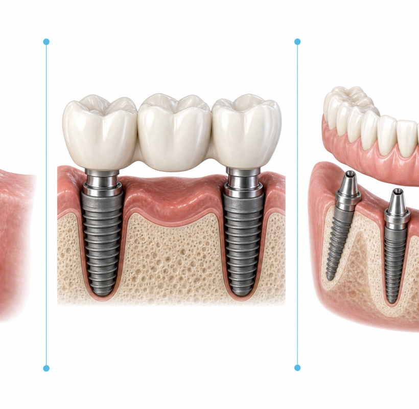 Dental implants Tamarac FL - single tooth, bridge, and All-on-4 comparison